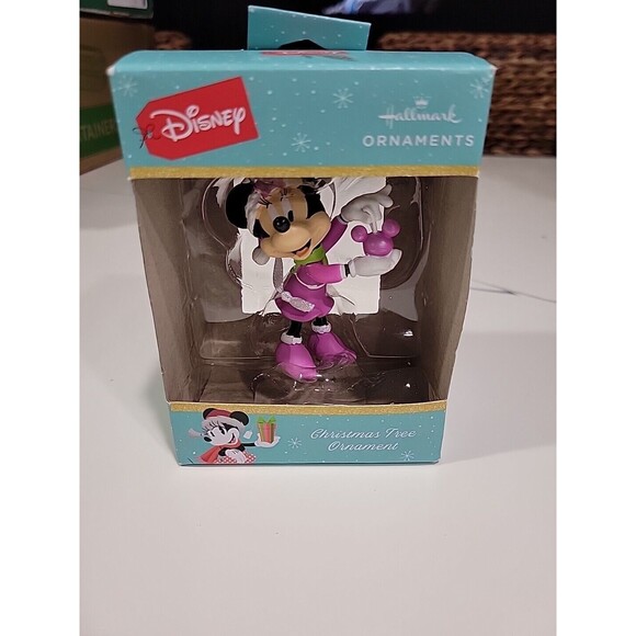 Hallmark 2023 Ornament Disney Minnie Mouse Christmas Tree Purple Dress Ornament - Picture 1 of 5